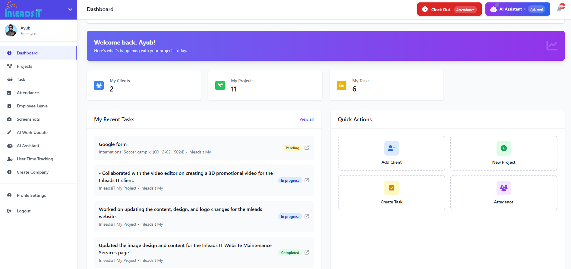 Automatic Project & Client Attribution